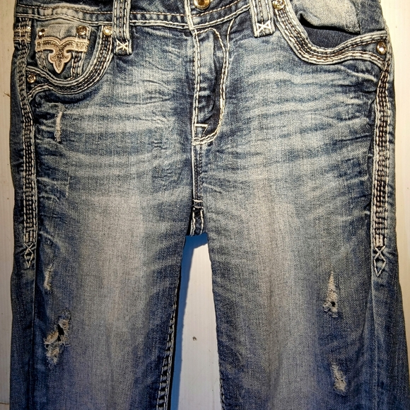 Rock revival jeans size 27 women's mid rise-skinny Beet Red - Picture 6 of 7